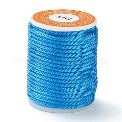 Geflochtene Polyesterschnüre, für die Schmuckherstellung Perlen basteln, Kornblumenblau, 1.5 mm, ca. 4.37 Yard (4m)/Rolle