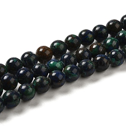 Fili di perline di calcopirite naturale, tondo, 6mm, Foro: 1 mm, circa 67pcs/filo, 15.94'' (40.5 cm)
