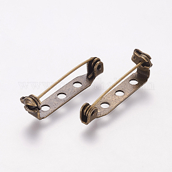 Nickel freies Eisen Brosche Zubehör, zurück bar Stifte, Antik Bronze, 27 mm lang, 5 mm breit, 7 mm dick, Stift: 0.8 mm