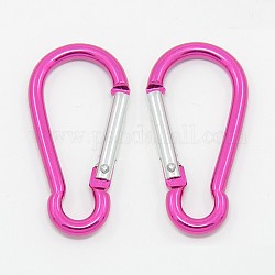 Alluminio moschettoni arrampicata, fermagli chiave, rosa intenso, 50x24x4mm