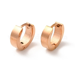 Полировка ионного покрытия (ip) 304 серьги-кольца из нержавеющей стали, розовое золото , 9x3 мм
