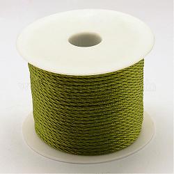 Hilo de nylon, verde oliva, 1.0mm, alrededor de 49.21 yarda (45 m) / rollo