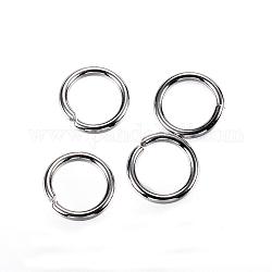 304 anelli di salto in acciaio inox, anelli di salto aperti, colore acciaio inossidabile, 7x1mm, 18 gauge, diametro interno: 5mm