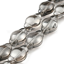 Chapelets de perles en verre transparent électrolytique, perle plaquée lustre, lanterne, noir, 12.5x9x5.5mm, Trou: 1mm, Environ 50 pcs/chapelet, 25.43 pouce (64.6 cm)
