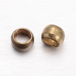Rondelle bronce engarzado cuentas, Bronce antiguo, 2x1mm, agujero: 1 mm, aproximamente 10000 unidades / 100 g