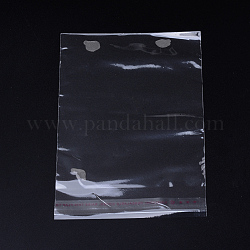 Bolsas de celofán, Material del opp, adhesivo, Rectángulo, Claro, 15x10cm, grosor unilateral: 0.023 mm, medida interna: 13x10 cm