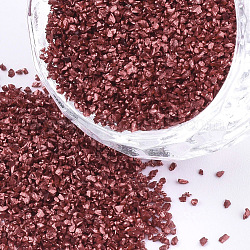 FGB Plated Glass Seed Beads, For Nail Art Decoration Accessories, No Hole/Undrilled, Chips, Indian Red, 0.4~0.6mm, about 450g/bag