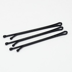Schwarz lackiertem Eisen Back Haar Schupostifte einfache Haarnadel, 55x2x2 mm, 30 Stück / Karton