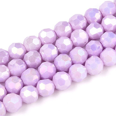 Антикоррозийные гальванические стеклянные бусины X-EGLA-T021-6mm-15-02-1