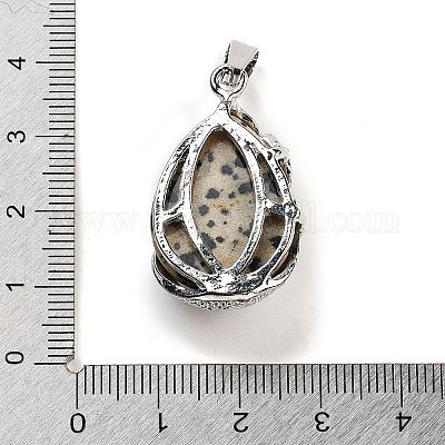 Подвески-капли из натуральной далматинской яшмы G-G112-03P-03-1