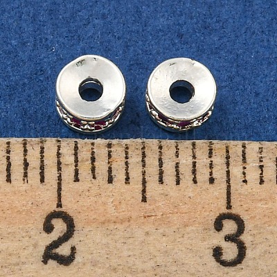 Бусины-проставки из латуни с кубическим цирконием KK-L215-004A-S01-1