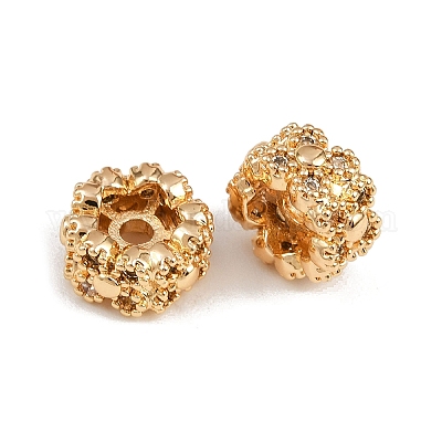 Латунные микропаве из прозрачного кубического циркония KK-C115-18G-1