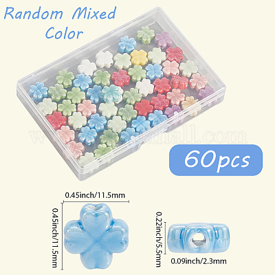 60шт фарфоровые бусины ручной работы PORC-LT0001-01-1