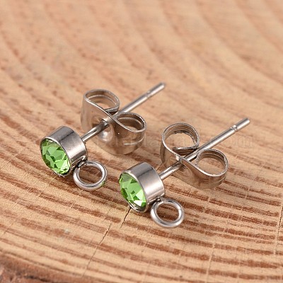 Фурнитура для сережек-гвоздиков из нержавеющей стали марки 304 EJEW-JE01996-1