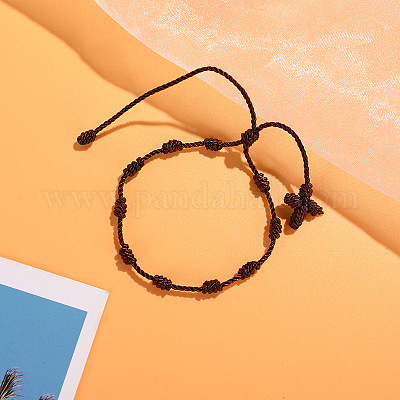 Браслеты из переплетенных бусин из нейлонового шнура WG2C716-02-1