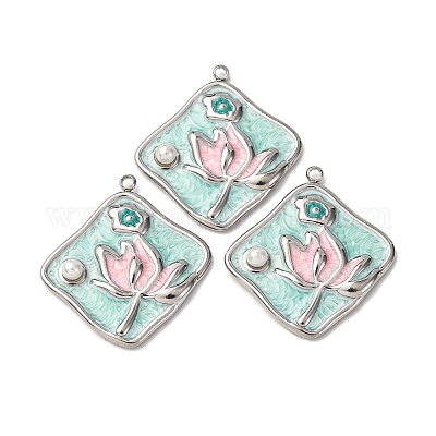 Подвески из нержавеющей стали 304 с эмалью STAS-P406-26D-P-1