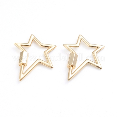 Латунные брелоки с карабином X-ZIRC-I041-02G-1