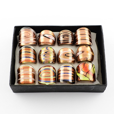 Широкополосные кольца лэмпворк RJEW-Q150-M13-B-1