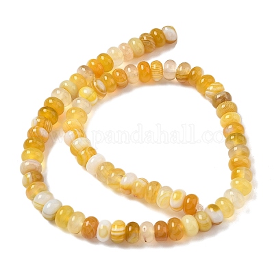 Натуральные полосатые агатовые бусы G-F790-I01-01B-1