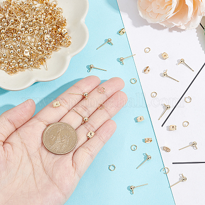 100 шт. фурнитура для сережек-гвоздиков из нержавеющей стали 304 DIY-UN0004-36-1