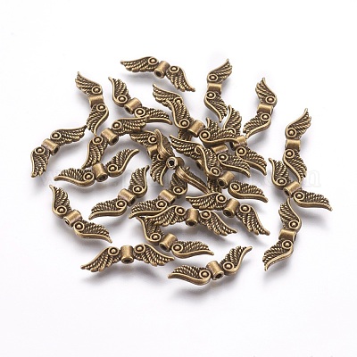 Сплавочные овальные бусины тибетского стиля  TIBEB-LF10271YKG-AB-FF-1