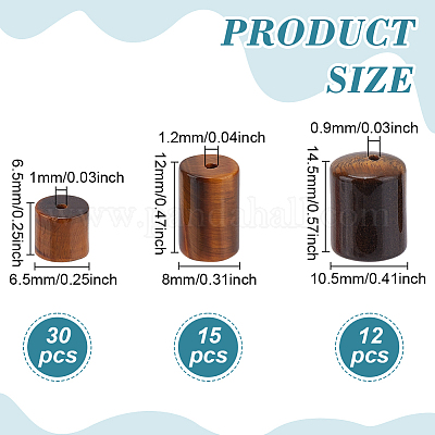 57шт. 3 набора бусин из натурального тигрового глаза G-WR0001-04-1