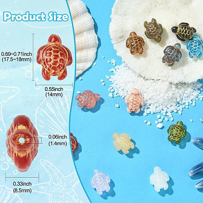 12шт 12 цвета бусины лэмпворк ручной работы LAMP-CJ0002-46-1