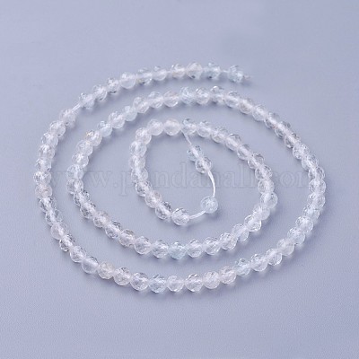 Бусины из натурального белого топаза G-F619-28-4mm-1