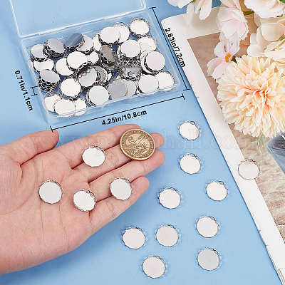 100 шт. оправа для кабошонов из нержавеющей стали 304 FIND-BBC0003-49-1