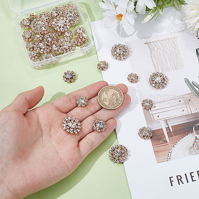 40 шт. 3 стиля цинковый сплав кристалл горный хрусталь кабошоны FIND-GA0007-04KCG-1