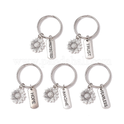 Брелки из сплава в тибетском стиле KEYC-JKC01208-1