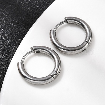 316f серьги-кольца из нержавеющей стали EJEW-D341-01G-P-1