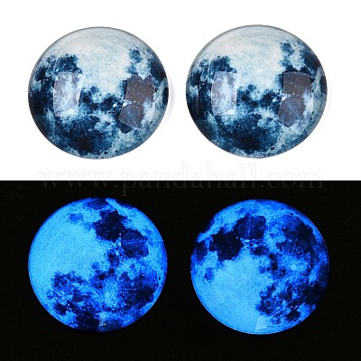 Кабошоны из флуоресцентного стекла GGLA-T004-12B-1