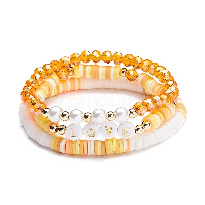 Wholesale Love Stretch Bracelets Set 