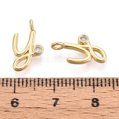 Латунные микро проложить кубического циркония подвески KK-N263-97G-Y-1