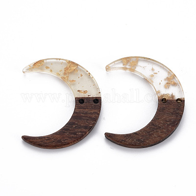 Пуговицы из смолы и орехового дерева с 2 отверстием RESI-S389-080-A01-1