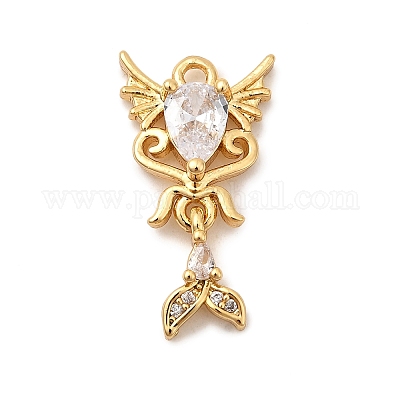 Латунные микро проложить кубического циркония подвески KK-P340-12G-02-1