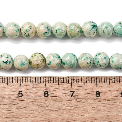 Нити из натурального окрашенного мрамора G-P593-6mm-01-1