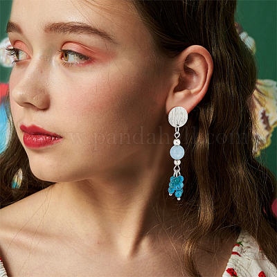 16 шт. латунные серьги-гвоздики KK-BC0013-45-1