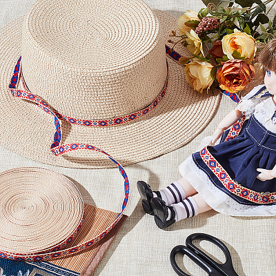 Вышивка полиэфирными лентами в этническом стиле OCOR-GA0002-37B-1