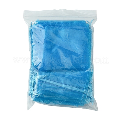 50 шт. мешочки из органзы для хранения ювелирных изделий OP-FS0001-05G-1