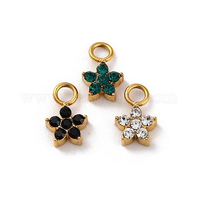 Подвески из нержавеющей стали 304 со стразами STAS-M110-26G-1