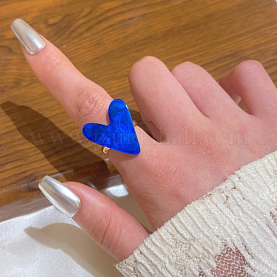 Женские кольца из латуни с акриловыми вставками FS-WG6A11D-03-1