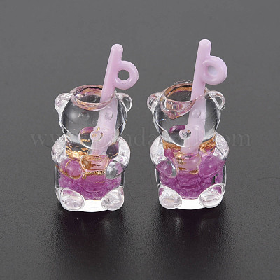 Подвески из прозрачной смолы RESI-T052-04D-1