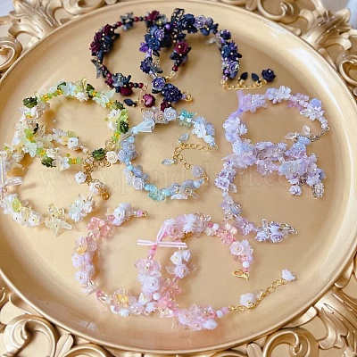 Кабошоны из светящейся цветочной смолы CRES-T025-10G-1