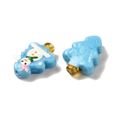 Бусины лэмпворк ручной работы новогодняя тема X-LAMP-G162-06D-1