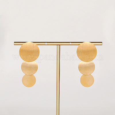 Серьги-гвоздики с круглой отделкой из нержавеющей стали 201 XW5128-1-1