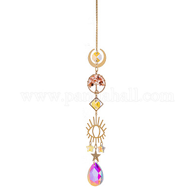 Стеклянный кулон-капля WG33785-03-1