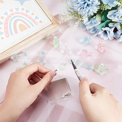 48 шт. 6 стиля фиктивная бутылка прозрачный смоляной кабошон RESI-OC0001-49-1