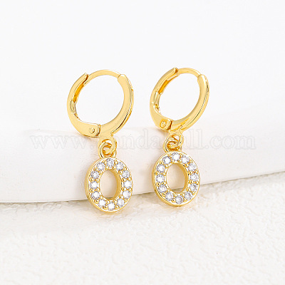 Латунные серьги-кольца из прозрачного кубического циркония FS-WGAF6E5-01-1